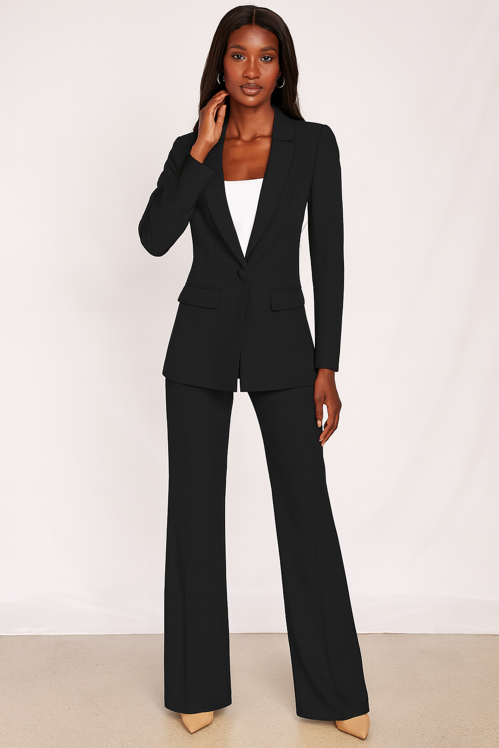 Women's Two-Piece Blazer and Trousers Suit