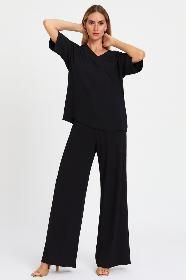 Women's Two-Piece Set with Long Sleeve Top and Pants