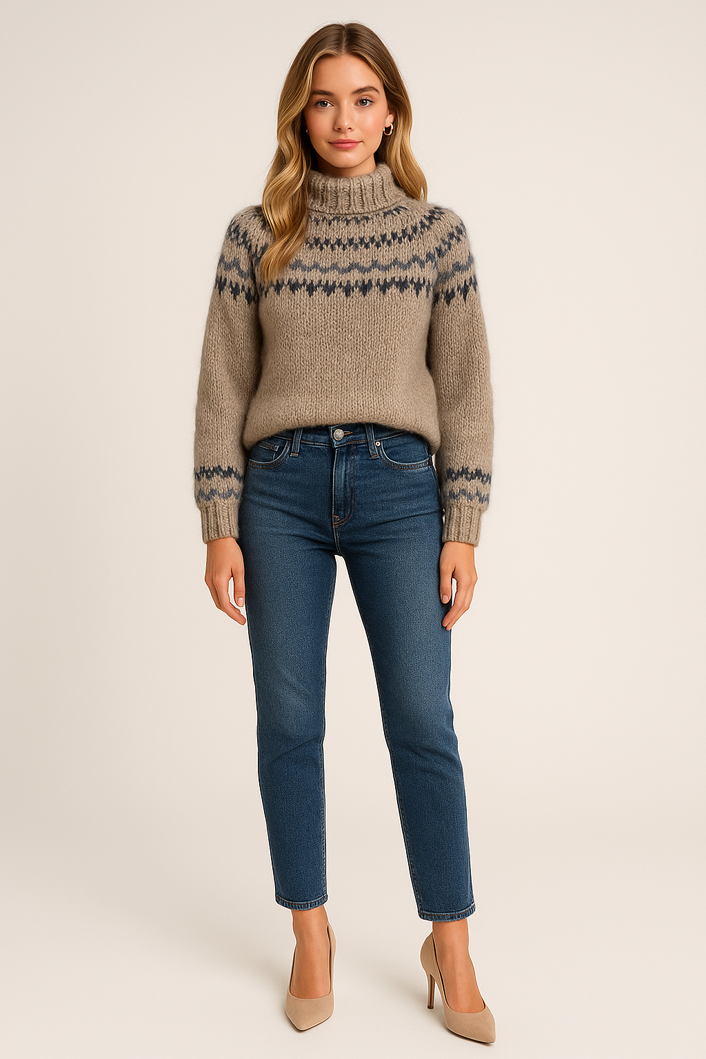 Women's Vintage Fair Isle Knit Sweater