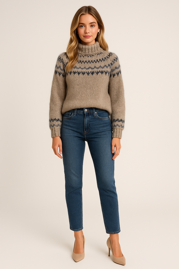 Women's Vintage Fair Isle Knit Sweater