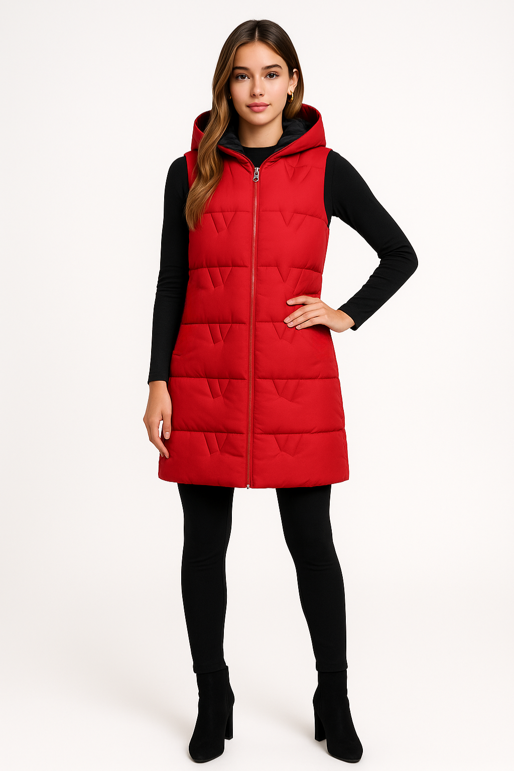Women's Warm Hooded Vest