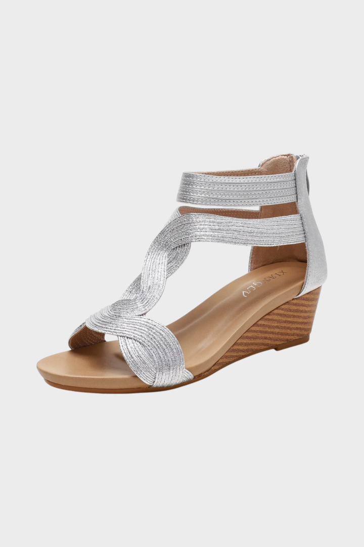 Women’s Wedge-Back Zipper Sandals