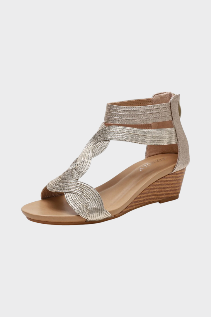 Women’s Wedge-Back Zipper Sandals