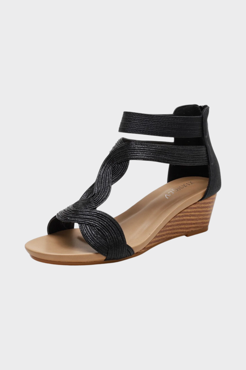 Women’s Wedge-Back Zipper Sandals