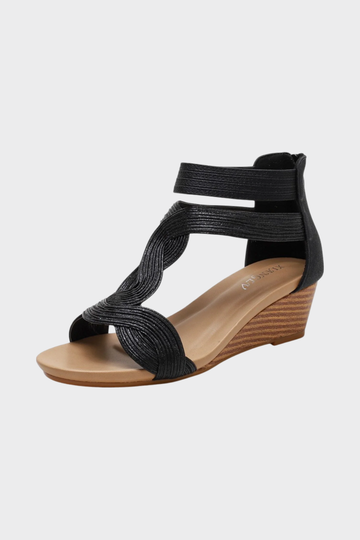 Women’s Wedge-Back Zipper Sandals