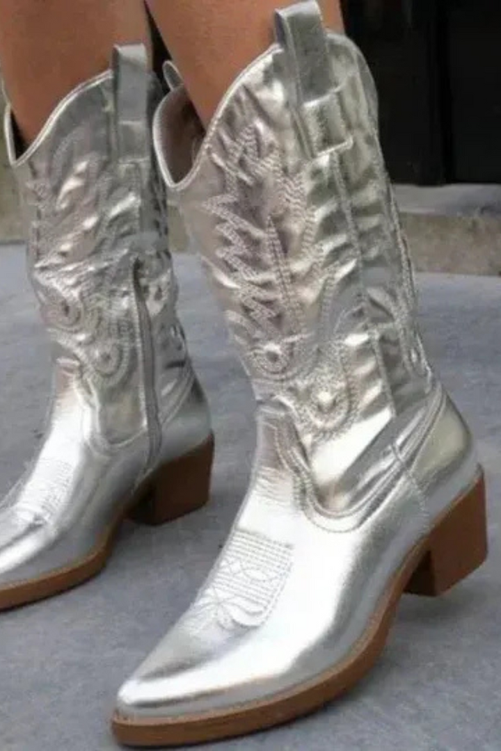 Women’s Western Stitching Mid-Calf Cowboy Boots