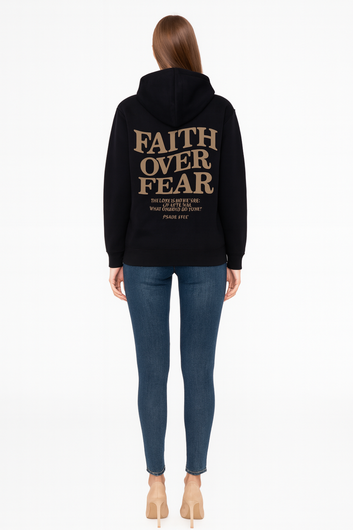 Women’s Cozy Faith Over Fear Oversized Hoodie