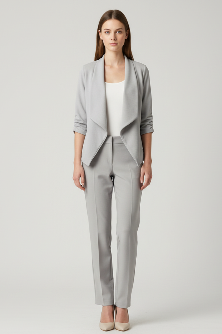Women’s Draped Open-Front Blazer