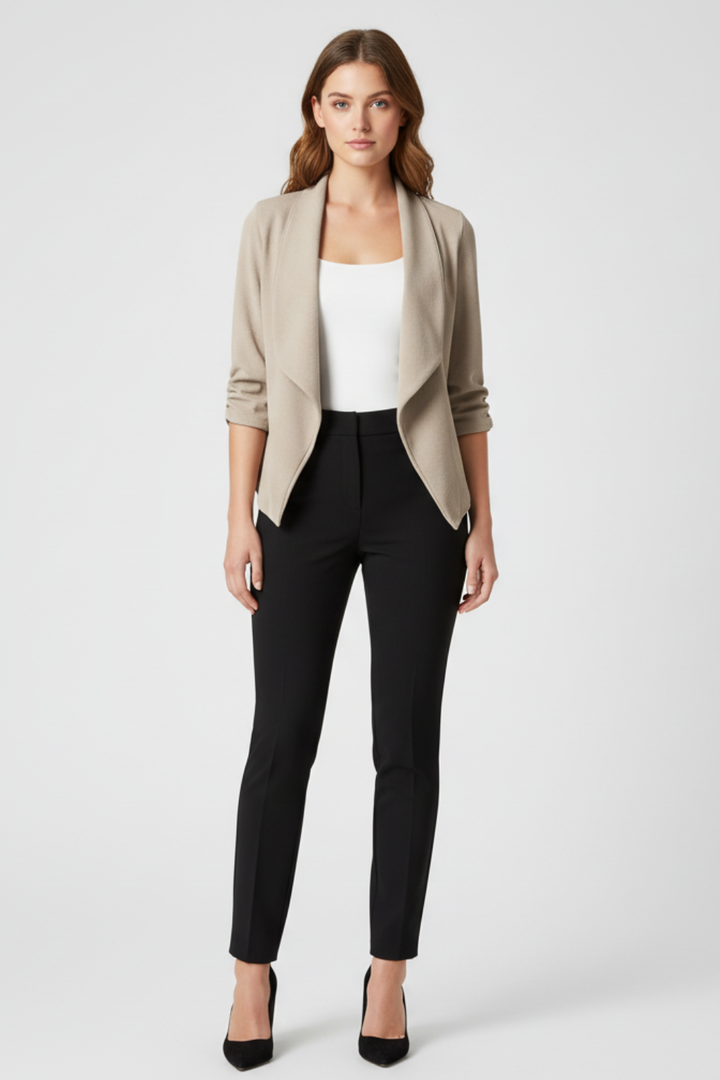 Women’s Draped Open-Front Blazer
