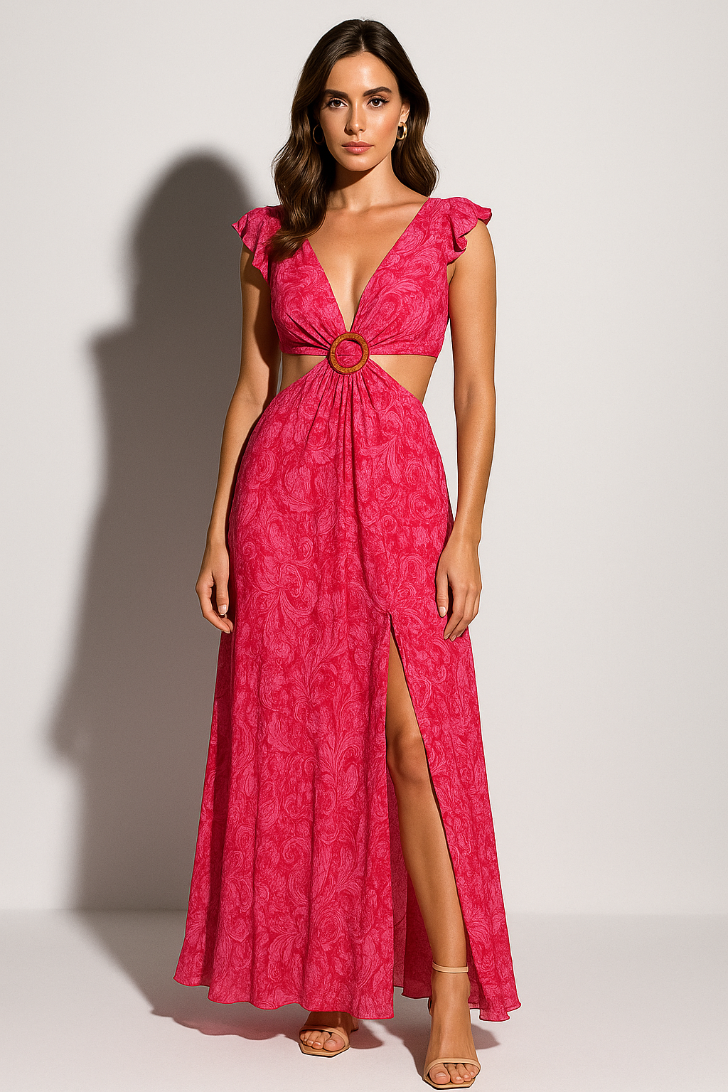 Women’s Elegant Cut-Out Maxi Dress
