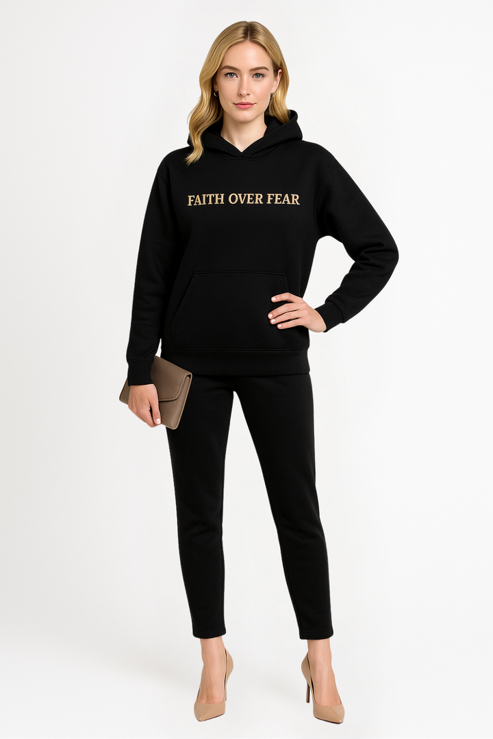 Women’s Cozy Faith Over Fear Oversized Hoodie