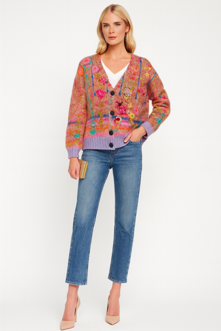 Women’s Floral Knit Cardigan
