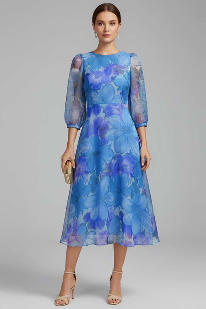 Women’s Graceful Floral Midi Dress