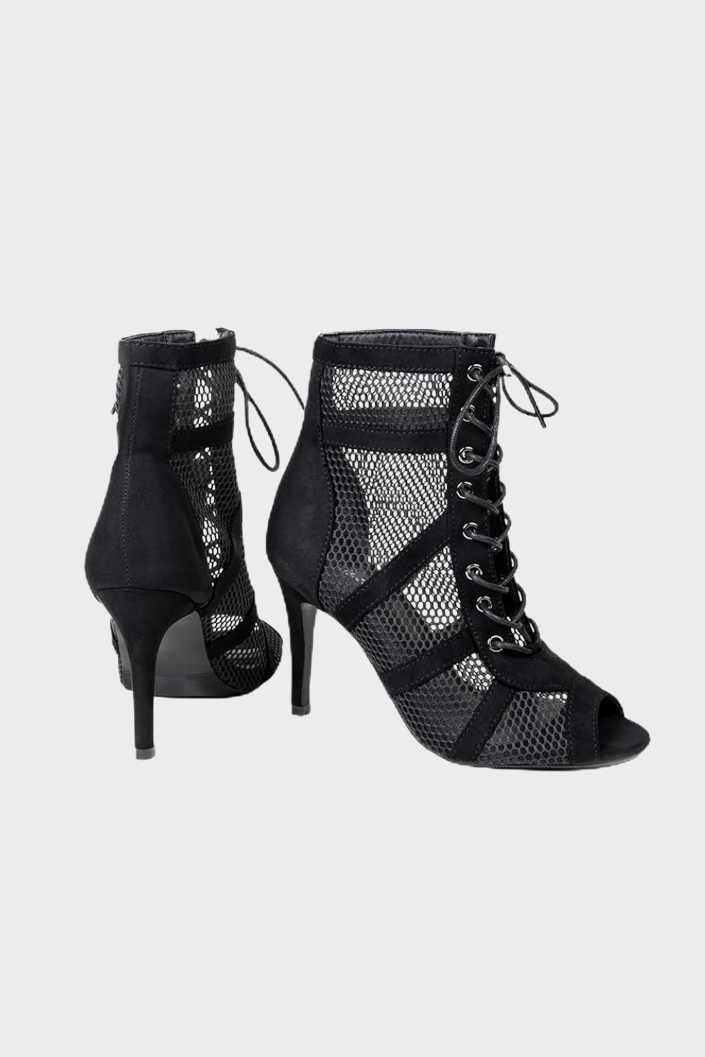Women’s Lace-Up Mesh Stiletto Sandals