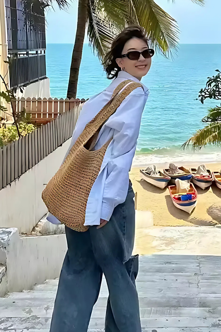 Women's Lightweight Woven Beach Tote