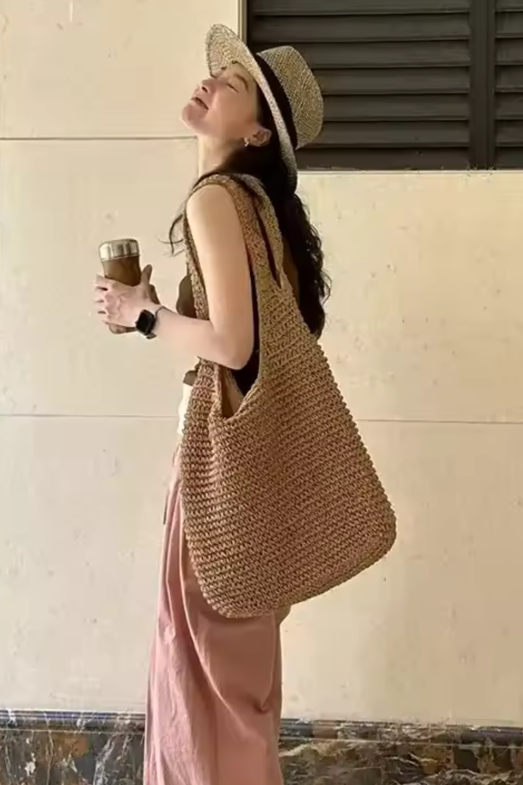 Women's Lightweight Woven Beach Tote