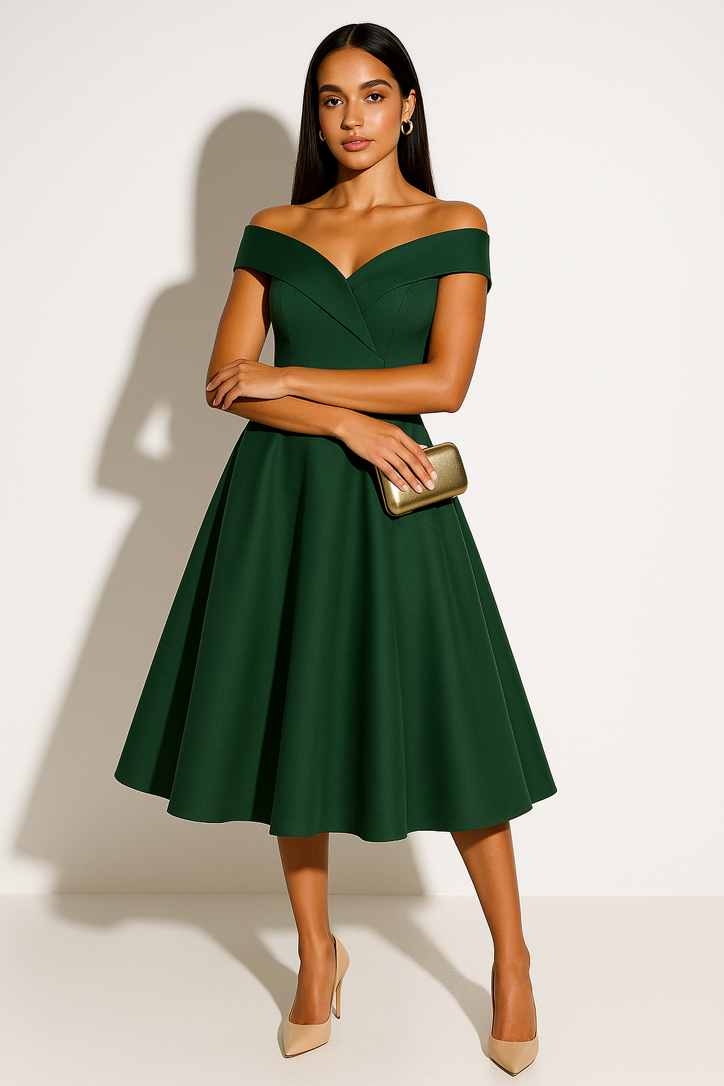 Women’s Off-Shoulder Midi Dress