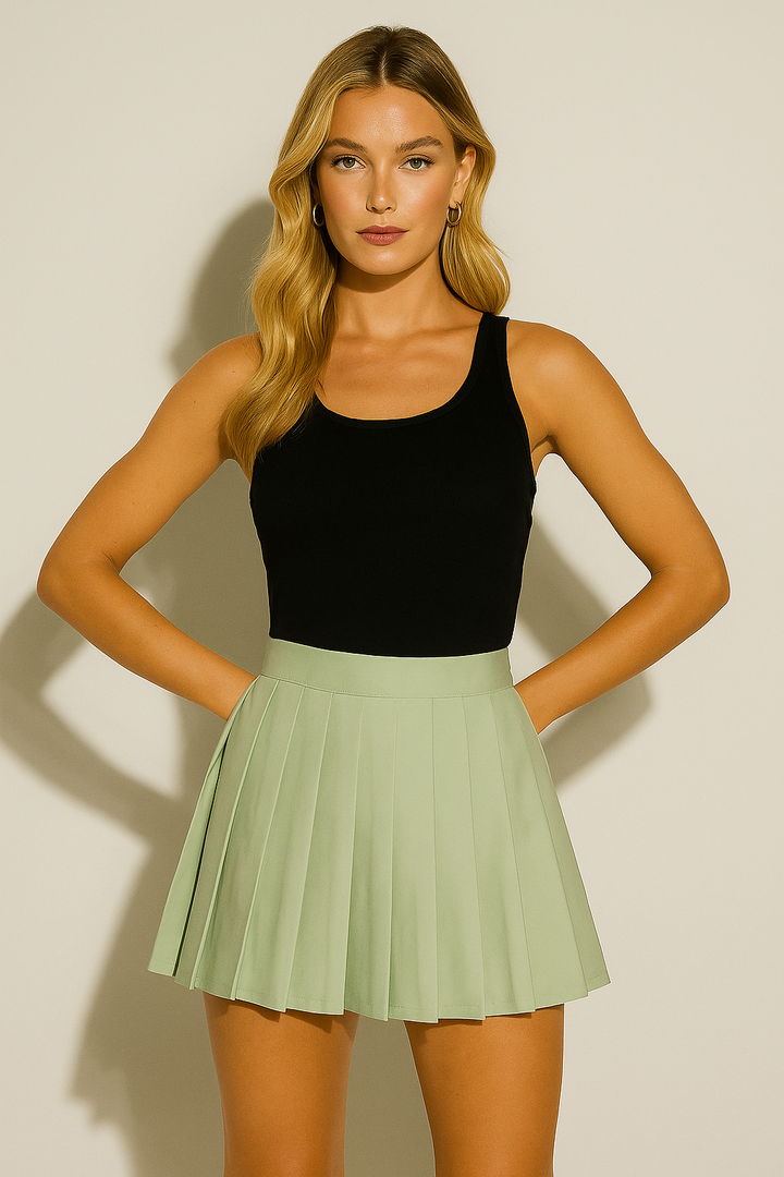 Women’s Pleated A-Line Mini Skirt