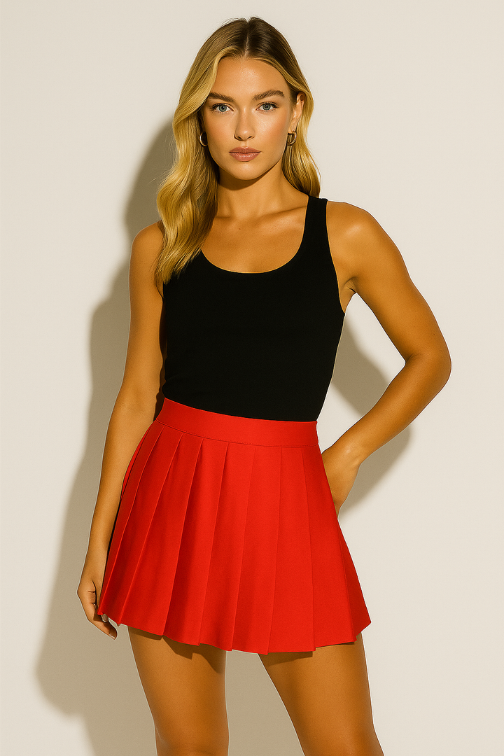 Women’s Pleated A-Line Mini Skirt