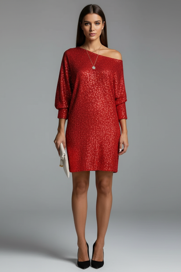 Women’s Sequin Evening Midi Dress