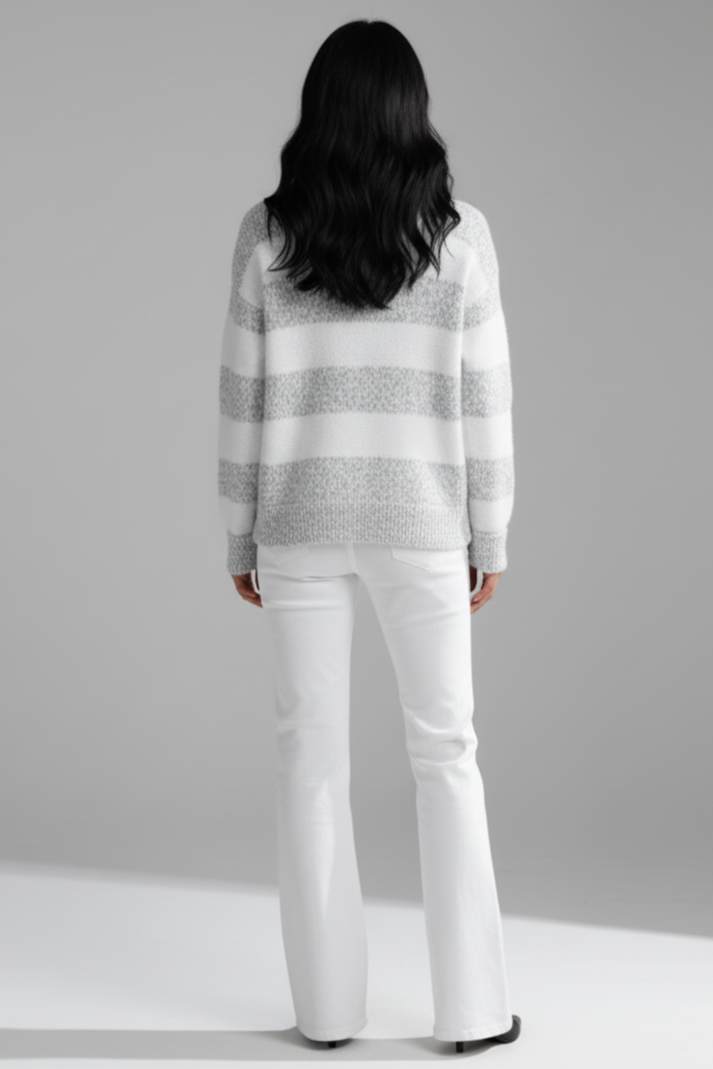 Women’s Striped Cozy Turtleneck Sweater
