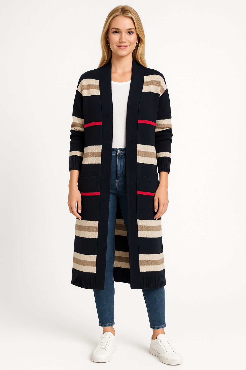 Women’s Striped Knit Cardigan