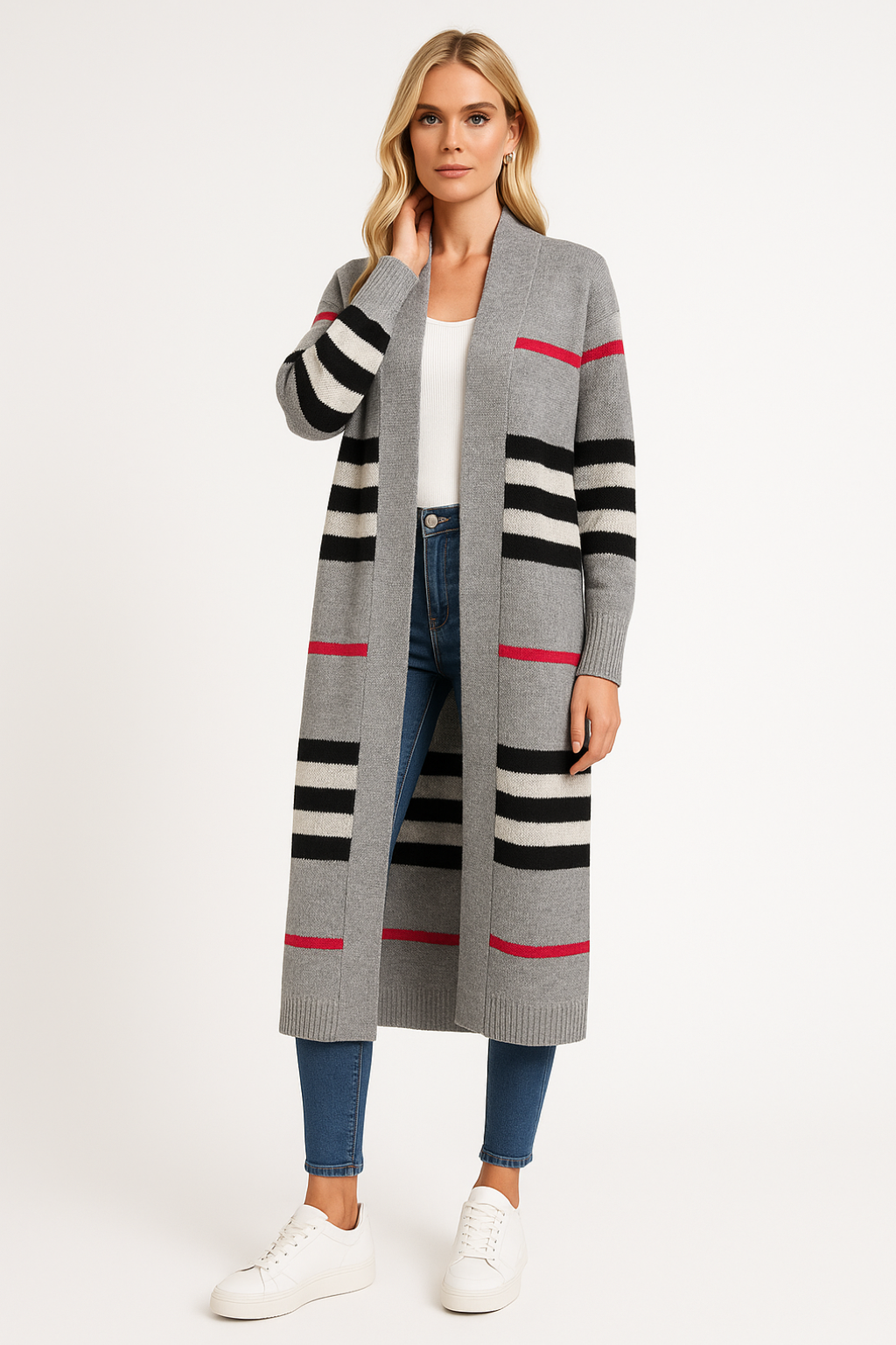 Women’s Striped Knit Cardigan