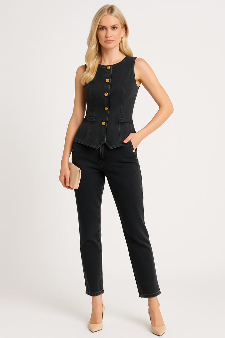 Women’s Structured Denim Vest