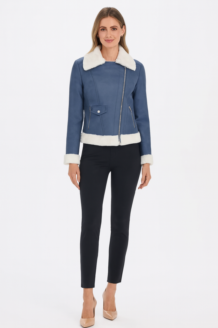 Women’s Structured Faux Leather Jacket