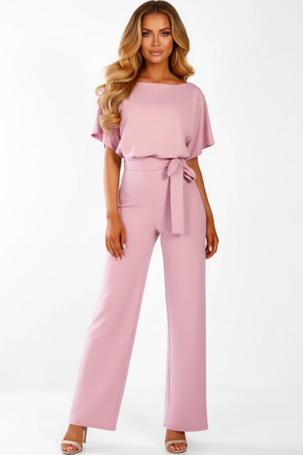 Women’s Stylish Sleeveless Jumpsuit with Waist Accents