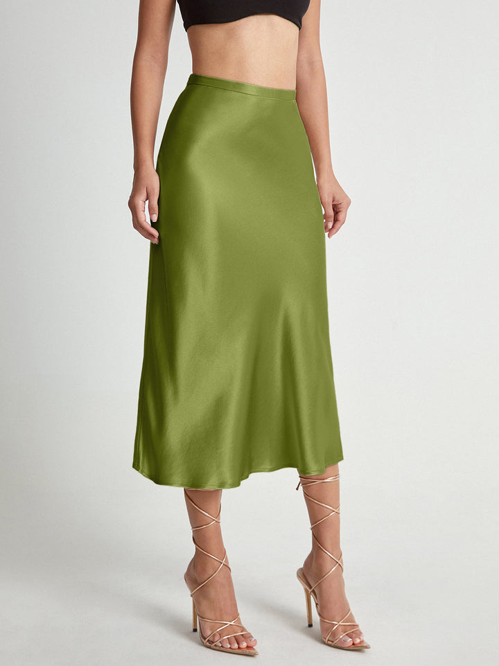 Women’s High Waist Midi Skirt – Elegant Summer Staple