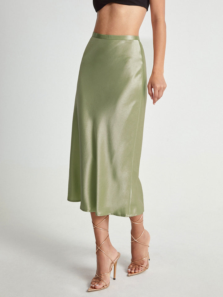 Women’s High Waist Midi Skirt – Elegant Summer Staple