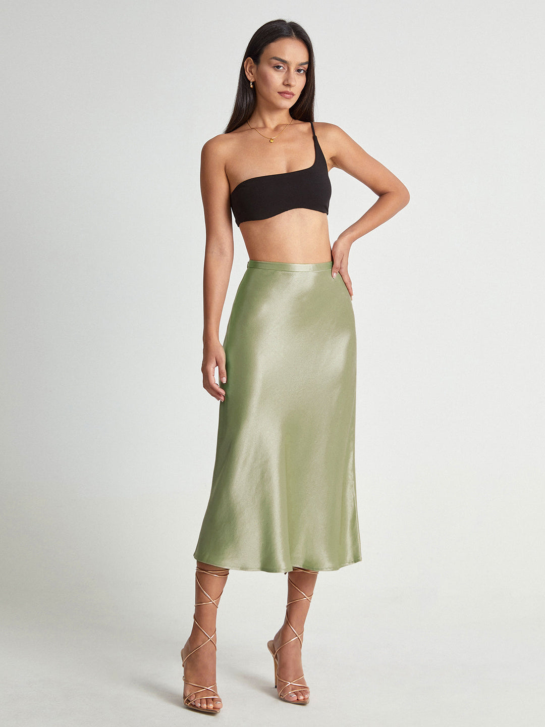 Women’s High Waist Midi Skirt – Elegant Summer Staple