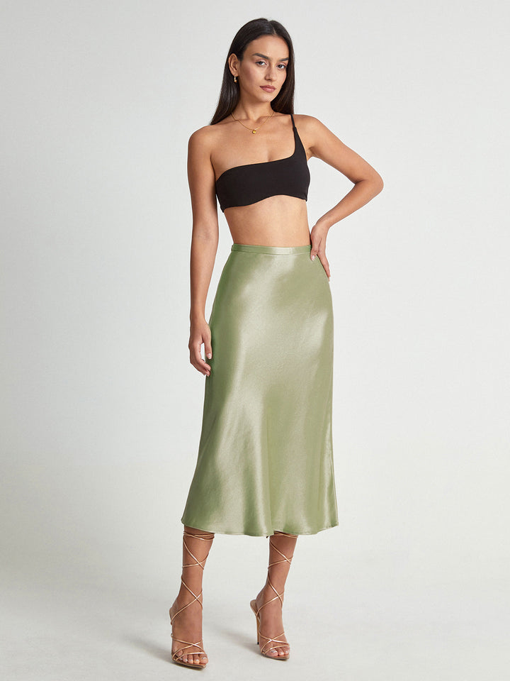 Women’s High Waist Midi Skirt – Elegant Summer Staple
