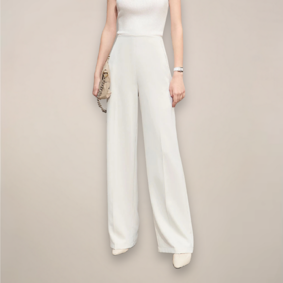 Women’s High Waist Wide Leg Trousers – Elegant Office and Casual Style