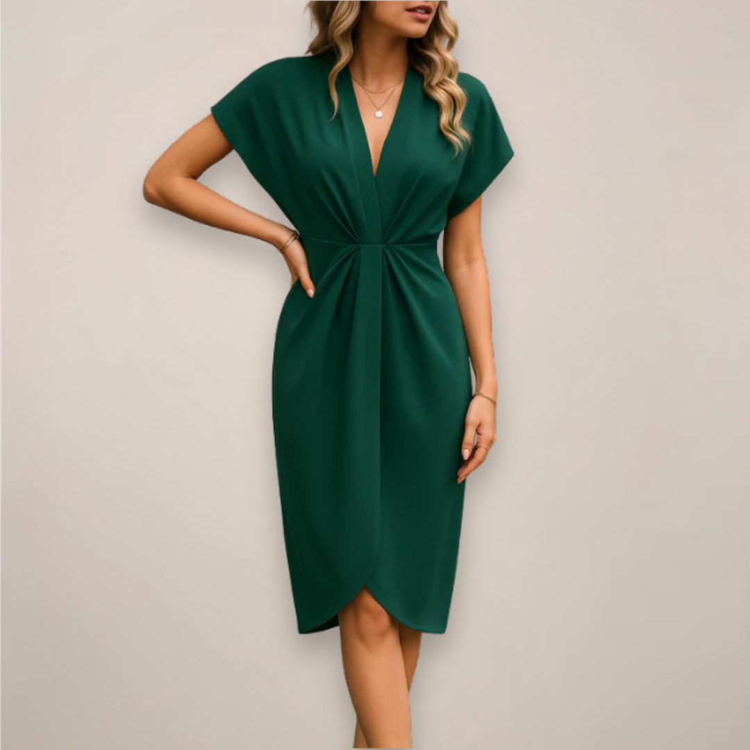 Women’s Midi Wrap Dress – Elegant Silhouette for All Occasions