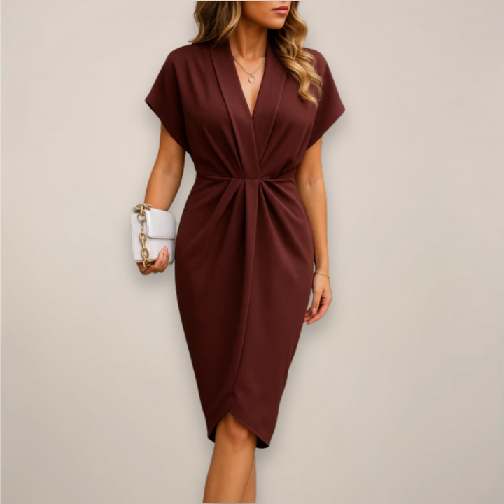 Women’s Midi Wrap Dress – Elegant Silhouette for All Occasions