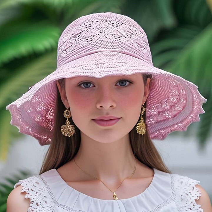 Women’s Wide-Brim Sun Hat – Foldable Elegance with UV Protection