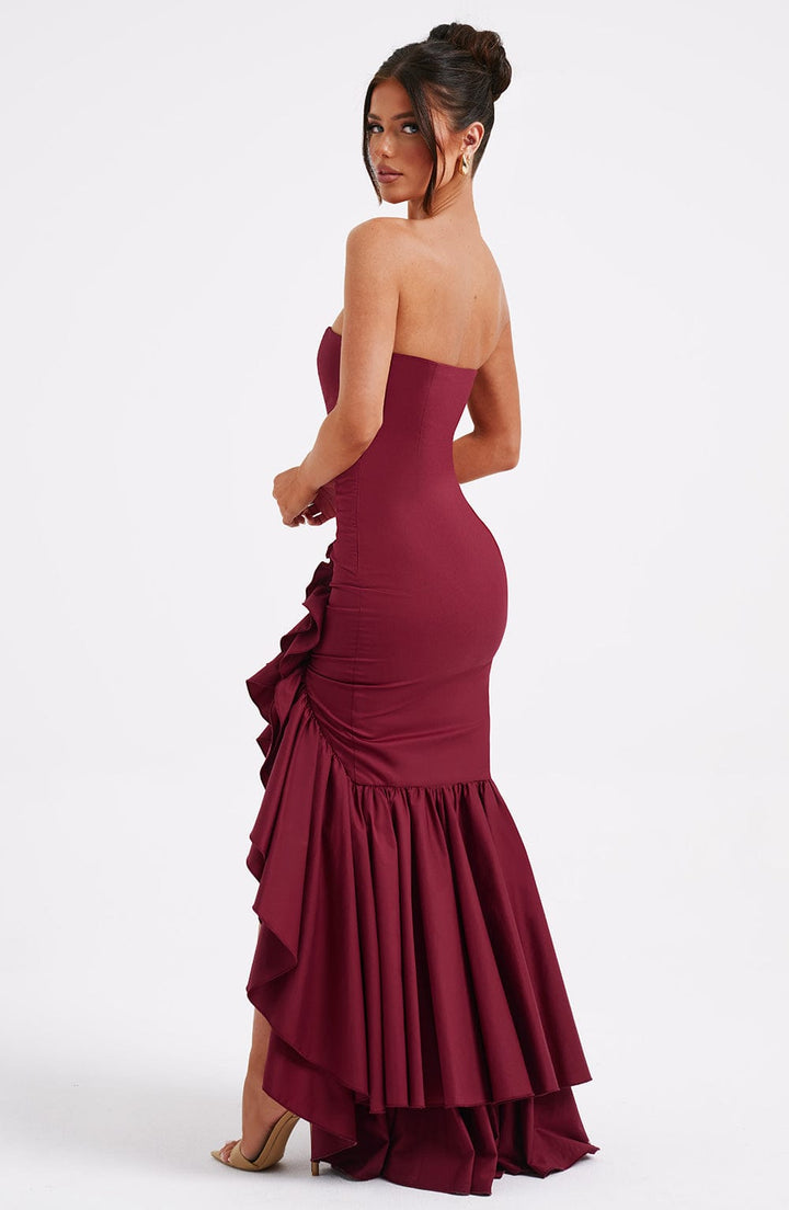 Kiara - Strapless Cascade Maxi Dress