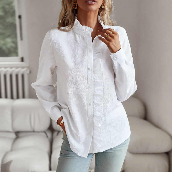 Delilah - Elegant Polo Blouse
