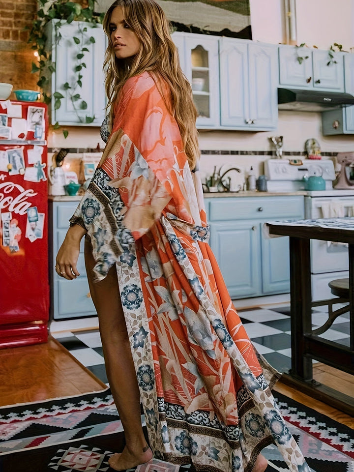 Isa - Floral Print Kimono