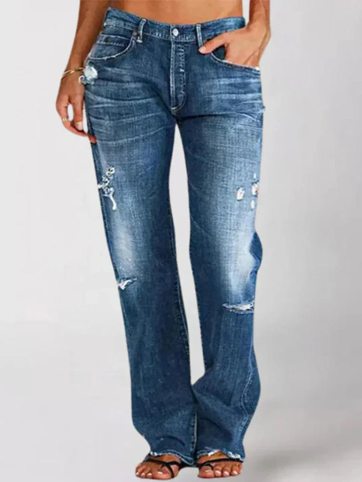 Adelyn - Women's Low-Rise Wide-Leg Jeans