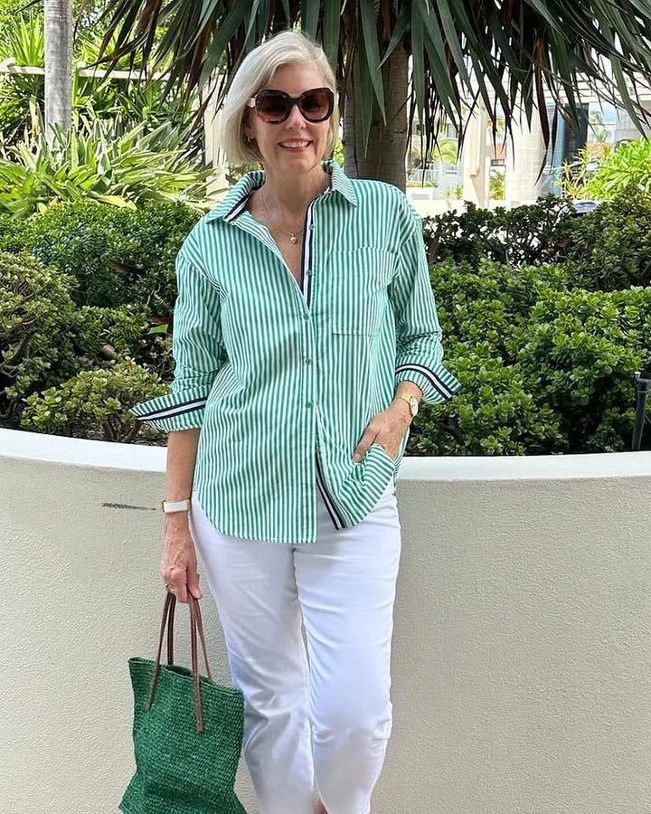 Billie - Striped Button-Up Shirt
