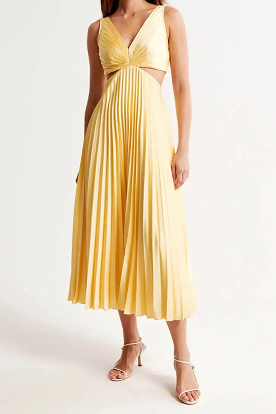 Abigail - Elegant Pleated Evening Dress