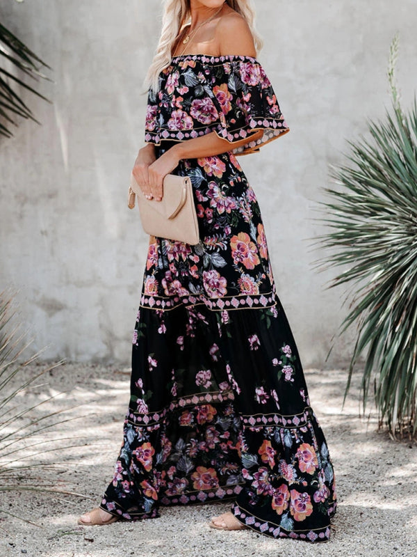 Ava - Maxi Dress with Floral Print and Ruffled Details
