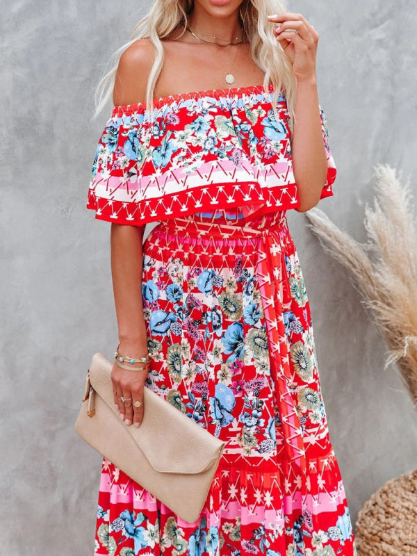 Ava - Maxi Dress with Floral Print and Ruffled Details