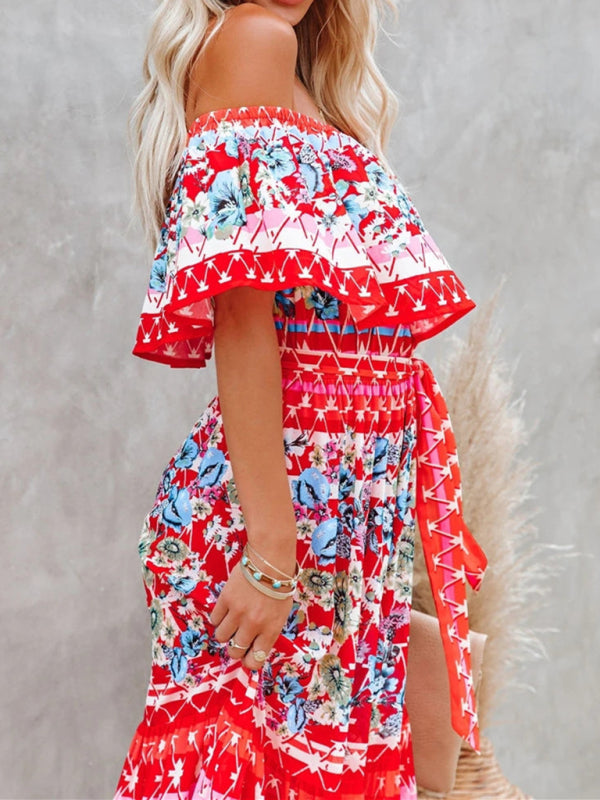 Ava - Maxi Dress with Floral Print and Ruffled Details