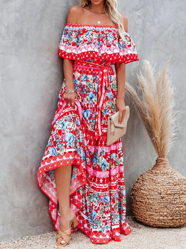 Ava - Maxi Dress with Floral Print and Ruffled Details