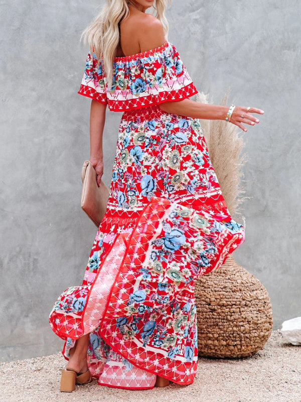 Ava - Maxi Dress with Floral Print and Ruffled Details