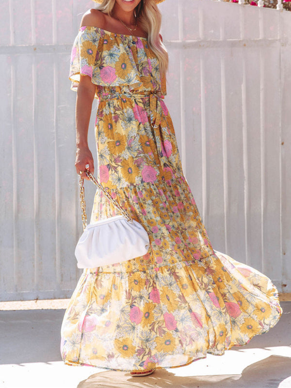 Ava - Maxi Dress with Floral Print and Ruffled Details